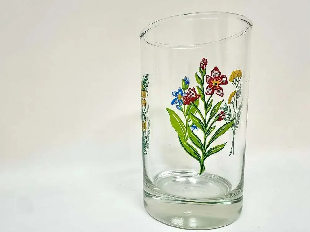 Libbey vintage floral